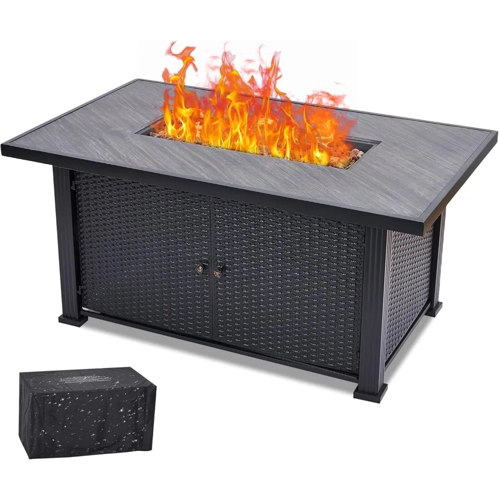 57 Inch Large Outdoor Propane Fire Pit Table 50000 BTU Rectangular Steel Design with Rain Cover CSA Certified for Patio Garden B
57 Inch Large Outdoor Propane Fire Pit Table 50000 BTU Rectangular Steel Design with Rain Cover CSA Certified for Patio Garden B