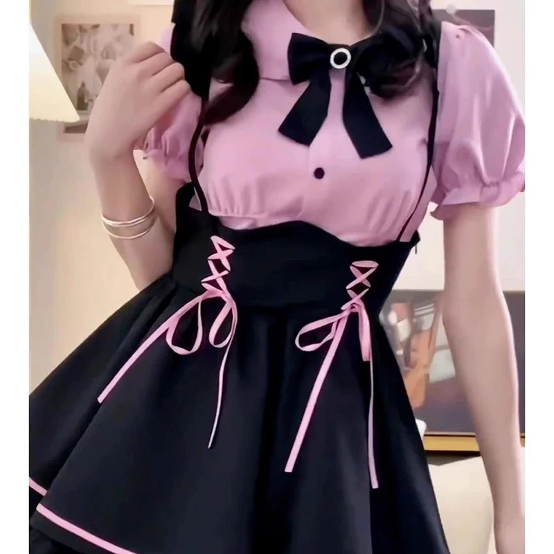 Jirai Kei Cosplay Costume Anime Lolita Kawaii Japanese Fashion Blouses Overallskirt Maid Dress Bowknots Usual Cs,3'f.5;j.8
Jirai Kei Cosplay Costume Anime Lolita Kawaii Japanese Fashion Blouses Overallskirt Maid Dress Bowknots Usual Cs,3'f.5;j.8