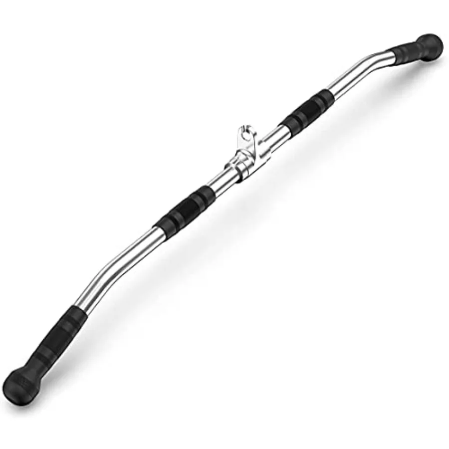 LAT Bar Cable Attachment with Rubber Handgrips Deluxe Heavy Duty Solid Curl Bar Revolving Hanger Home Gym Cable Attachments in
LAT Bar Cable Attachment with Rubber Handgrips Deluxe Heavy Duty Solid Curl Bar Revolving Hanger Home Gym Cable Attachments in