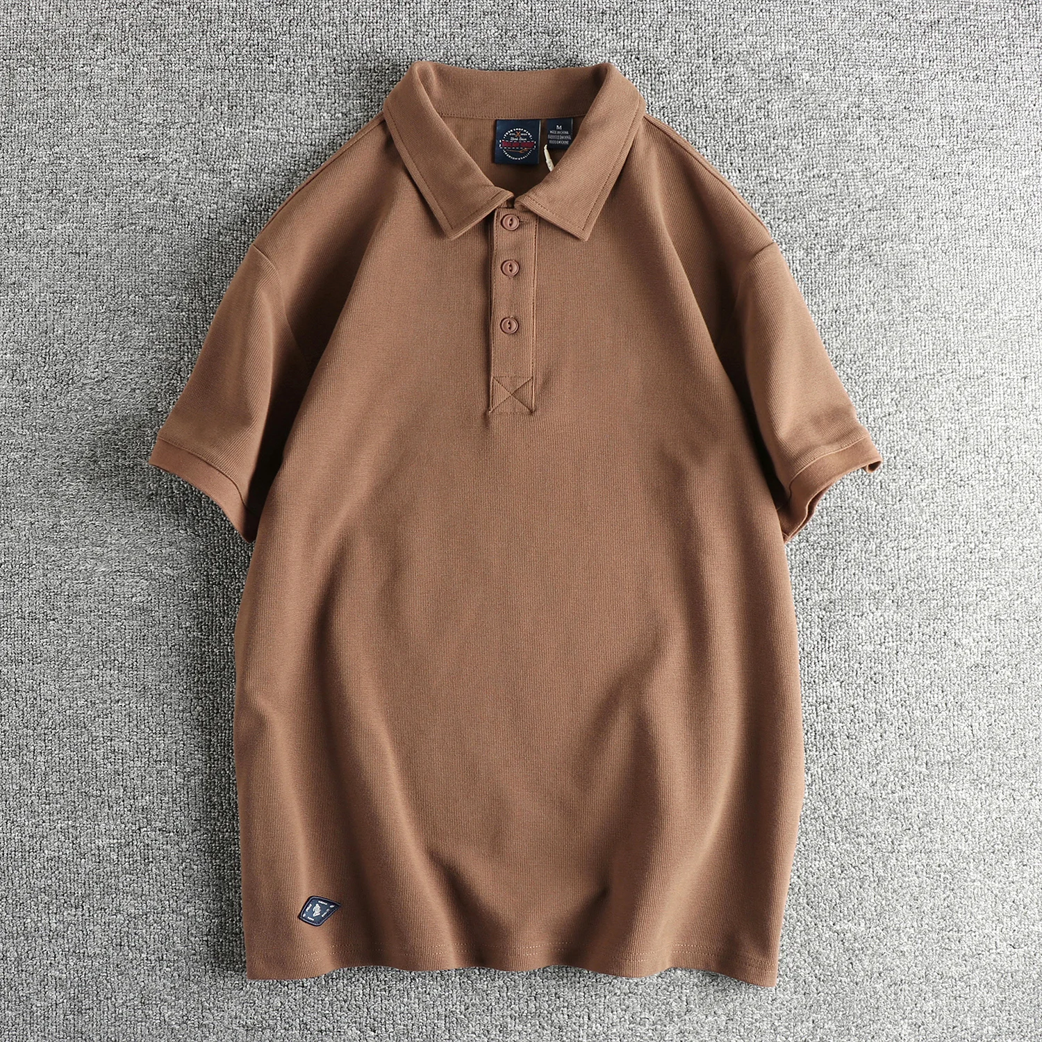 Summer New American Vintage Knit Waffle Solid Color Lapel Polo Shirt Men's Simple 96% Cotton Short-sleeved Youth Casual T-shirt
Summer New American Vintage Knit Waffle Solid Color Lapel Polo Shirt Men's Simple 96% Cotton Short-sleeved Youth Casual T-shirt