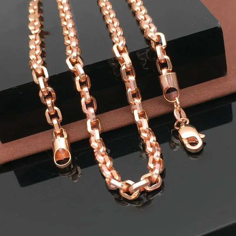585 Purple Gold Plated 14K Rose Gold Chunky Necklace Hip Hop Style Men's and Women's Party Stacking Chains Jewelry Accessories
585 Purple Gold Plated 14K Rose Gold Chunky Necklace Hip Hop Style Men's and Women's Party Stacking Chains Jewelry Accessories