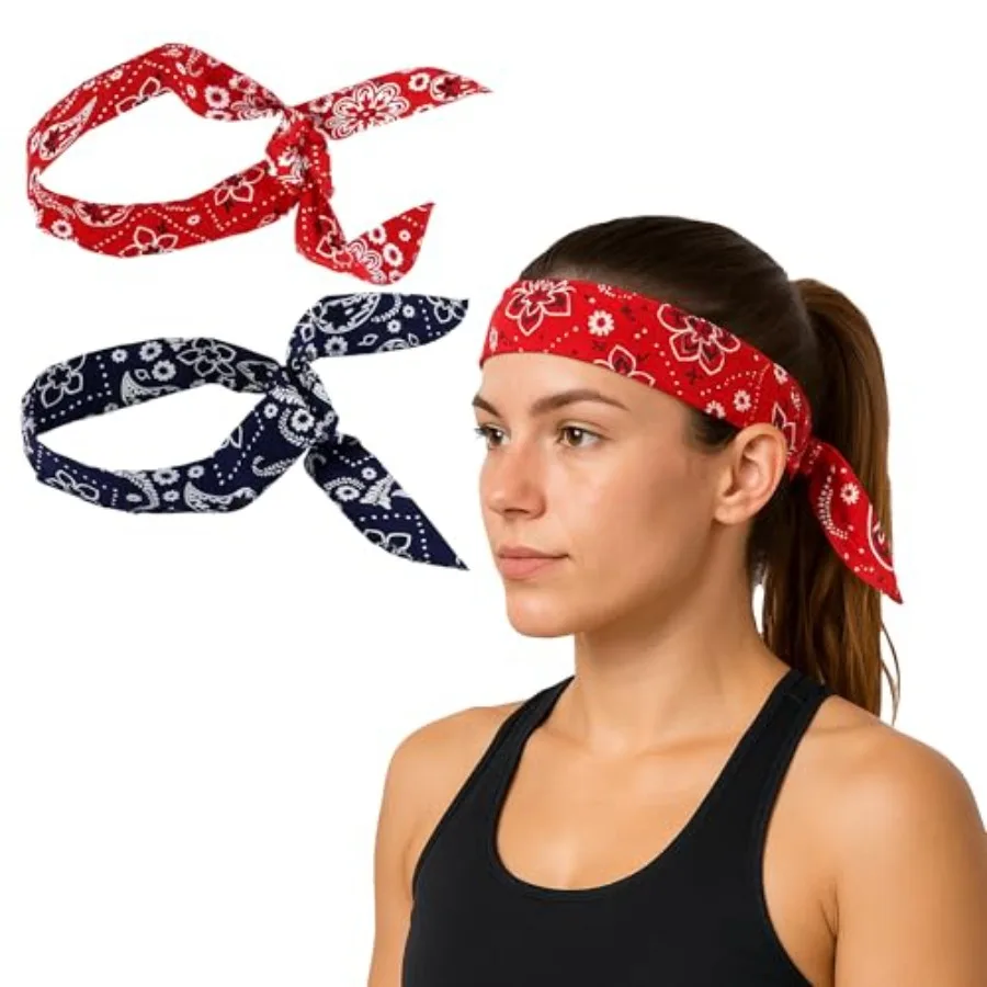 4-Pack Cooling Gel Bandana Head Band, 38-Inch, Red Blue Paisley, Cotton
4-Pack Cooling Gel Bandana Head Band, 38-Inch, Red Blue Paisley, Cotton