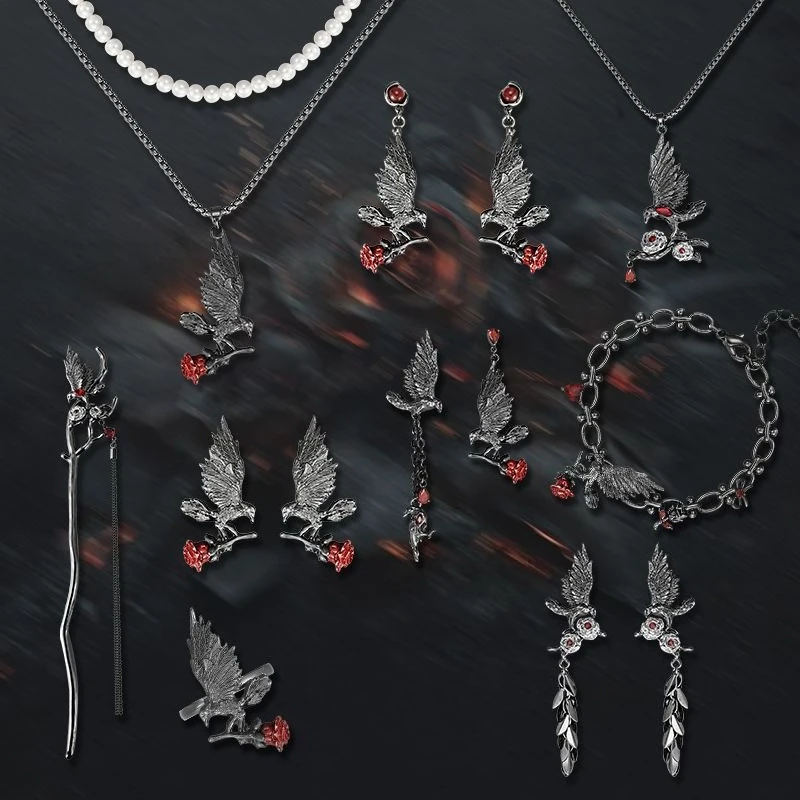 SHXIDark Rose 925 Silver Earrings | Detachable Dark Collection Necklace | Y2K Unisex Jewelry Set 2025
SHXIDark Rose 925 Silver Earrings | Detachable Dark Collection Necklace | Y2K Unisex Jewelry Set 2025