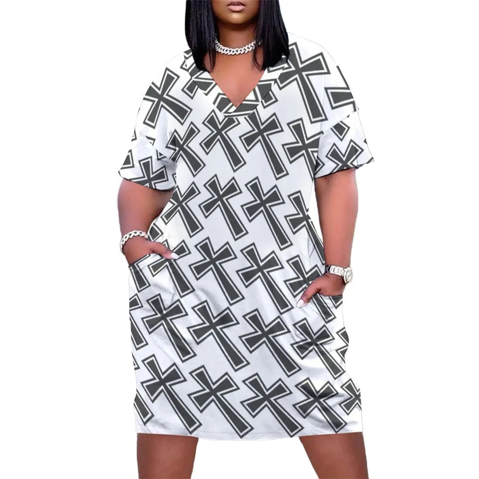cross Loose Pocket Dress Dress for pregnant women Dress women dresses ladies 2025 summer
cross Loose Pocket Dress Dress for pregnant women Dress women dresses ladies 2025 summer