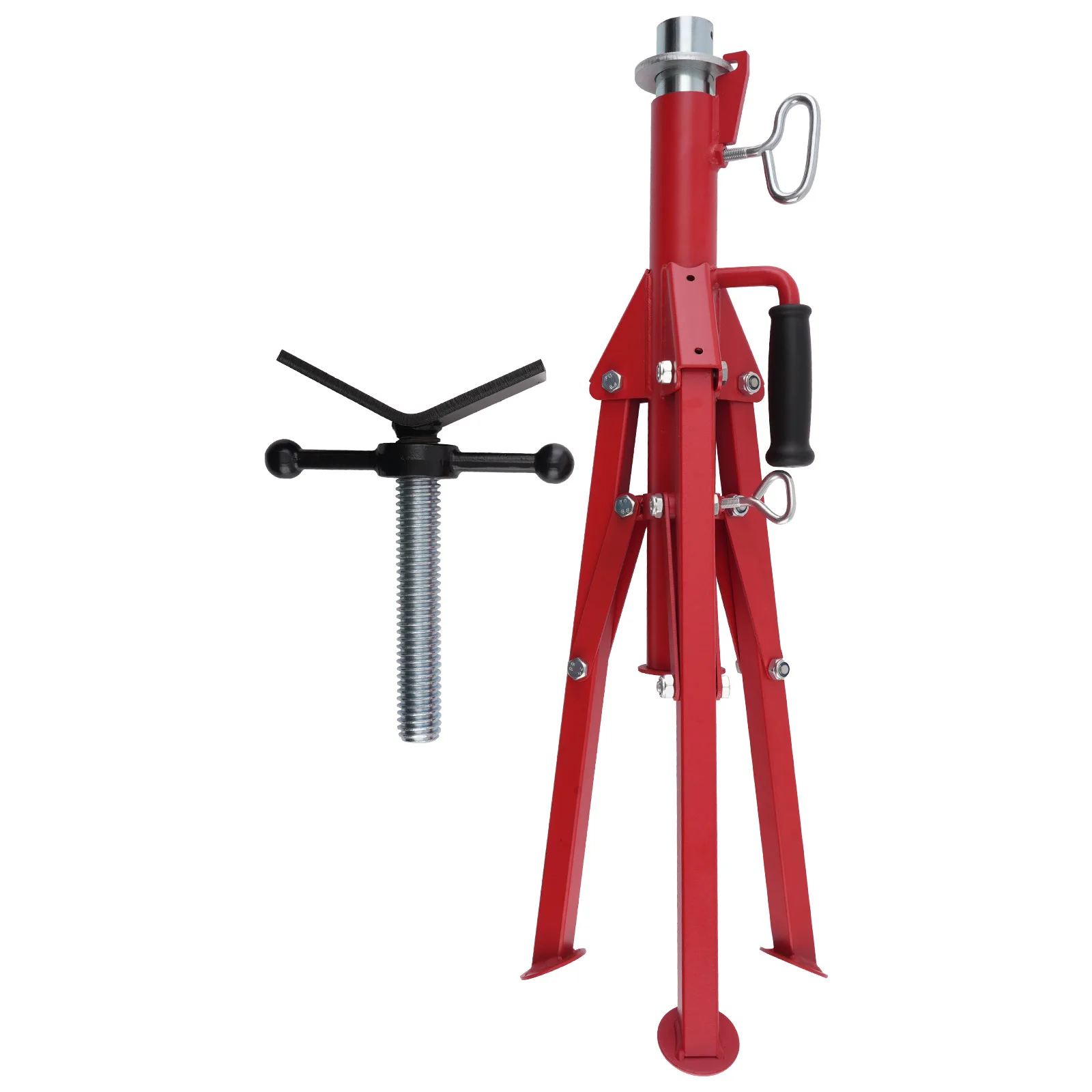 Steel Adjustable Pipe Stand V-Head Tripod Jack 28-52in 2500lbs Capacity
Steel Adjustable Pipe Stand V-Head Tripod Jack 28-52in 2500lbs Capacity