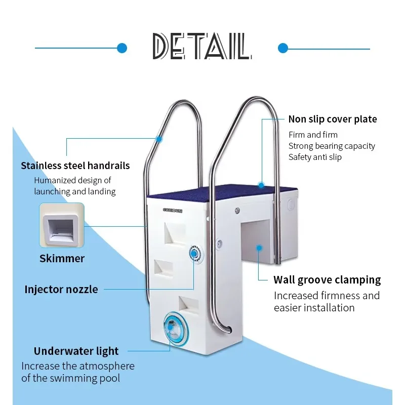 Customized 1.2 HP 1.5 HP Pool Integrated Filter Wall-Mounted Swimming Pool Filter
Customized 1.2 HP 1.5 HP Pool Integrated Filter Wall-Mounted Swimming Pool Filter