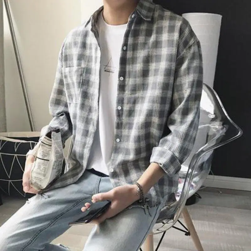 Men's Long Sleeve Plaid Shirt Workwear Casual Spring Summer Outerwear Standard Fit Iron Free Youth Popular Daily Wear
Men's Long Sleeve Plaid Shirt Workwear Casual Spring Summer Outerwear Standard Fit Iron Free Youth Popular Daily Wear