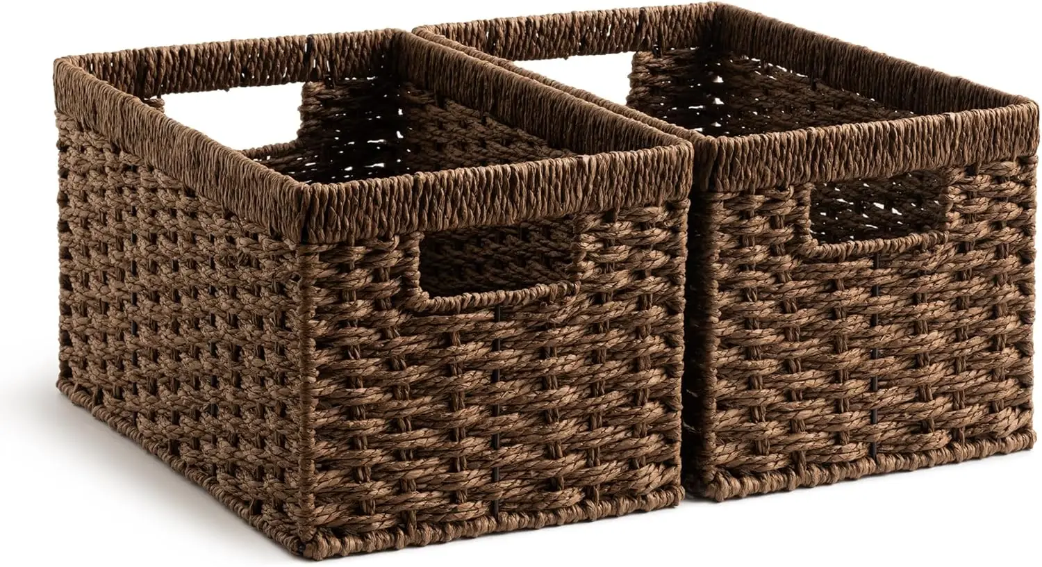 Round Paper Rope Storage Baskets with Handles Medium 2 Pack
Round Paper Rope Storage Baskets with Handles Medium 2 Pack