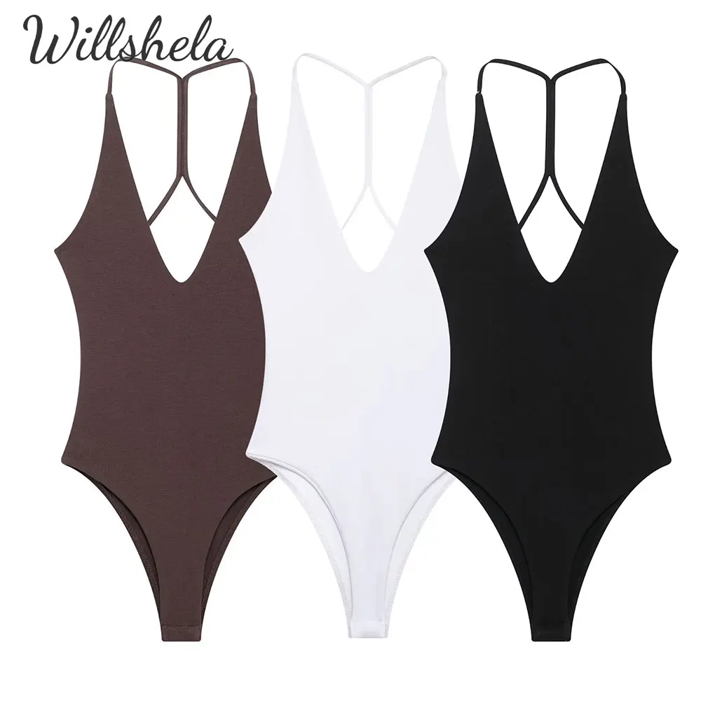 Willshela Women Fashion Solid Slim Fitting Jumpsuits Vintage Thin Staps Square Collar Sleeveless Female Chic Lady Tops
Willshela Women Fashion Solid Slim Fitting Jumpsuits Vintage Thin Staps Square Collar Sleeveless Female Chic Lady Tops