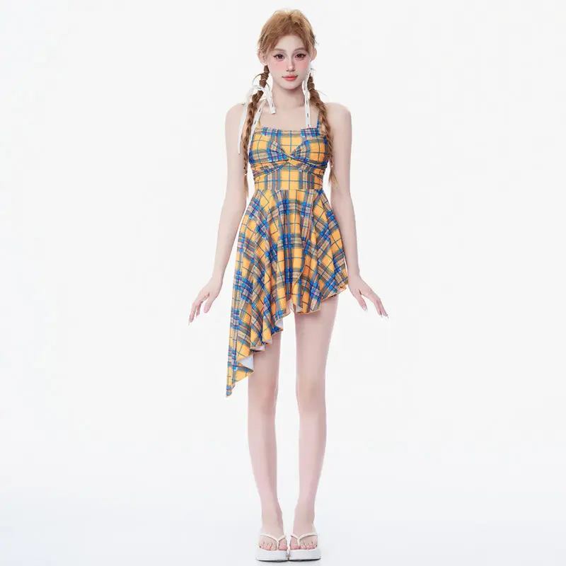 Sweet Irregular Swimsuit Women's Jumpsuit Style Conservative Small Chest Student Girl Cute Dopamine Slimming And Covering Flesh
Sweet Irregular Swimsuit Women's Jumpsuit Style Conservative Small Chest Student Girl Cute Dopamine Slimming And Covering Flesh