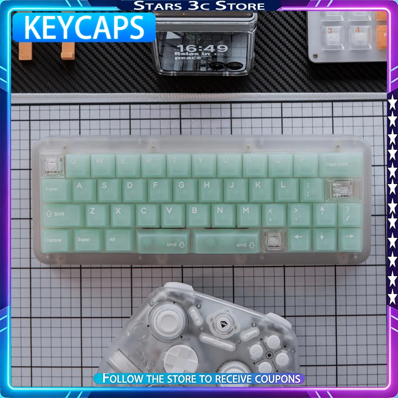 Mintcaps Jade Green PC Matte Keycap 132Keys DIY Mechanical Keyboard Game Office Keyboard Keycaps