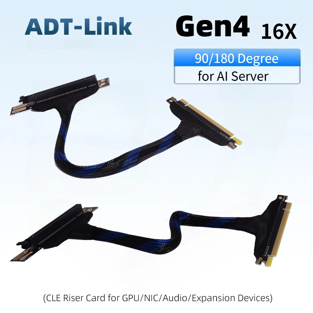 Computer PCI-E X16 4.0 External Graphics Card Bending Adapter Cable Ultra-thin AI Server Adapter Cable PCI-E GEN4 for GPU Server
Computer PCI-E X16 4.0 External Graphics Card Bending Adapter Cable Ultra-thin AI Server Adapter Cable PCI-E GEN4 for GPU Server