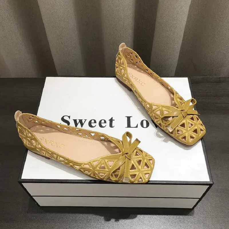Square Toe shallow mouth Flats Woman Bowtie Cut-outs Shoes for 2025 New Summer Slip-on Ballet Flats Women's Emboridery Loafers
Square Toe shallow mouth Flats Woman Bowtie Cut-outs Shoes for 2025 New Summer Slip-on Ballet Flats Women's Emboridery Loafers