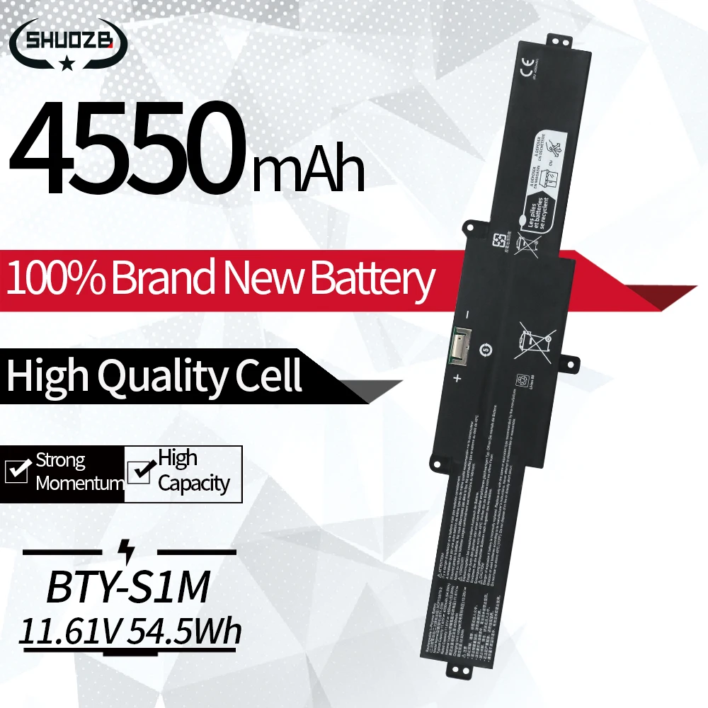 New BTY-S1M Battery for MSI Claw A1M A1M-025HK A1M-050US A1M-051US Gaming Handheld PC Tablet Battery 11.61V 54.5WH
New BTY-S1M Battery for MSI Claw A1M A1M-025HK A1M-050US A1M-051US Gaming Handheld PC Tablet Battery 11.61V 54.5WH