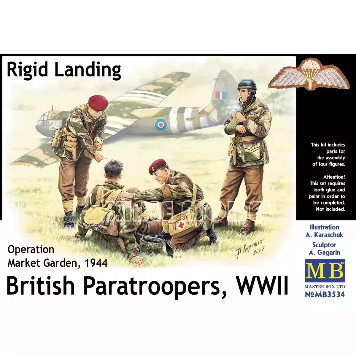 Master Box Plastic Assembled Model Kit MB3534 British Paratroopers, WWII Rigid Landing Operations Market Garden, 1944 1/35
Master Box Plastic Assembled Model Kit MB3534 British Paratroopers, WWII Rigid Landing Operations Market Garden, 1944 1/35