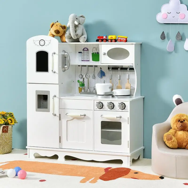 Kitchen Pretend Play Cookware Set Toys for Kids with Water Dispenser
Kitchen Pretend Play Cookware Set Toys for Kids with Water Dispenser