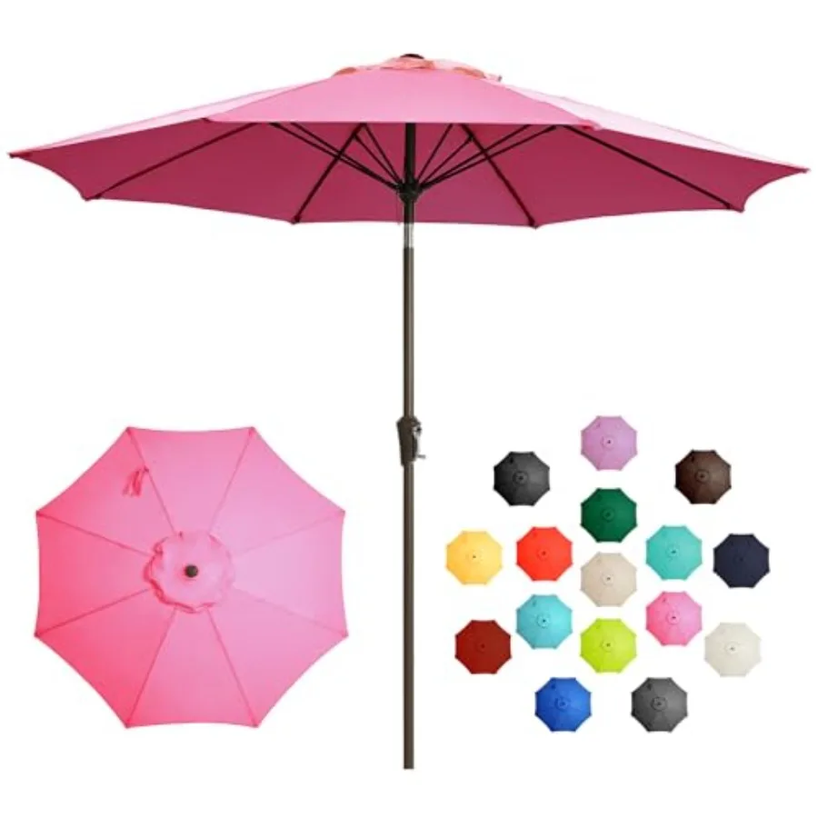 LOUNZY 9Feet Large Outdoor Patio Umbrella Table Umbrella-UV ResistantEasy Push Button Tilt and Crank 8 Sturdy Fiberglass Ribs P
LOUNZY 9Feet Large Outdoor Patio Umbrella Table Umbrella-UV ResistantEasy Push Button Tilt and Crank 8 Sturdy Fiberglass Ribs P