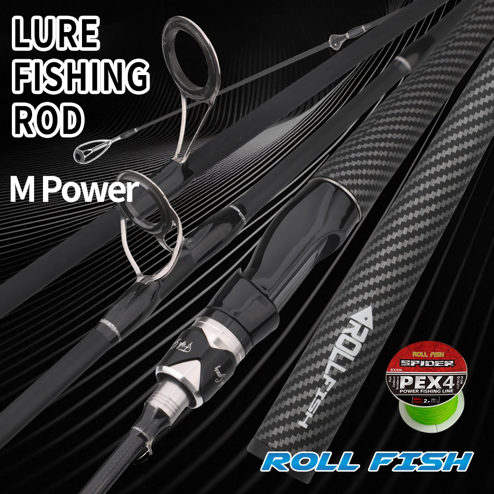 ROLLFISH Высококачественная удочка из углеродного волокна для приманки средней мощности - соленая пресноводная удочка включает в себя 100 м, бесплатная плетеная леска
ROLLFISH Высококачественная удочка из углеродного волокна для приманки средней мощности - соленая пресноводная удочка включает в себя 100 м, бесплатная плетеная леска