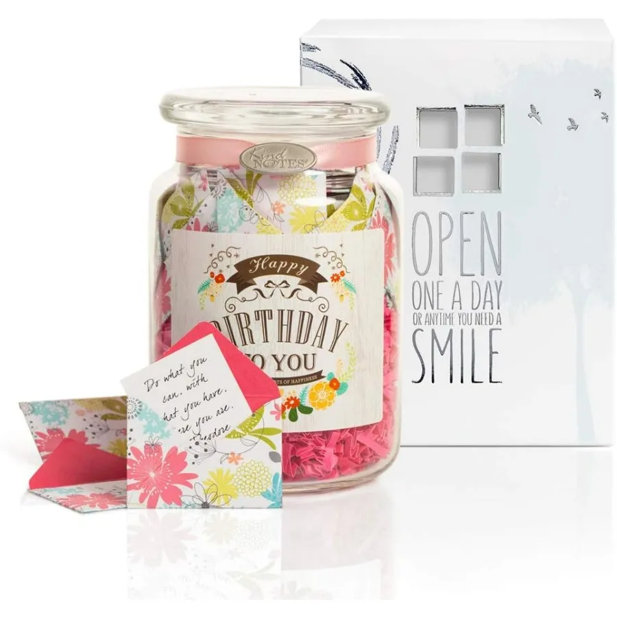 Glass Keepsake Gift Jar with Blank Papers for Writing Personal Messages Ideal for Refreshing Floral Vintage Birthday Celebratio
Glass Keepsake Gift Jar with Blank Papers for Writing Personal Messages Ideal for Refreshing Floral Vintage Birthday Celebratio