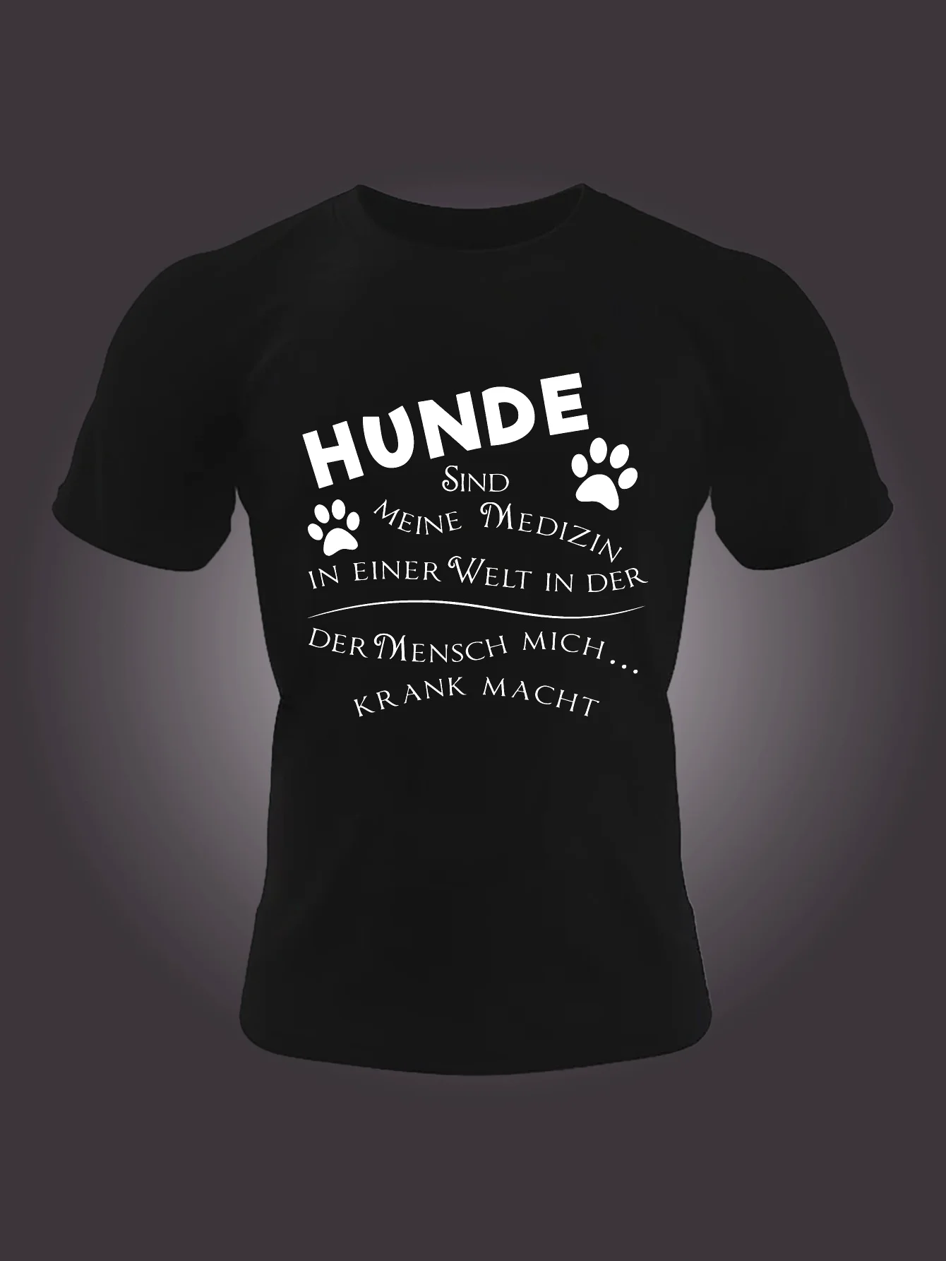 Men'S Casual Summer T-Shirt with German Text "Hunde sind meine Medizin" - White Crew Neck,Short Sleeve,Lightweight & Breathable
Men'S Casual Summer T-Shirt with German Text "Hunde sind meine Medizin" - White Crew Neck,Short Sleeve,Lightweight & Breathable