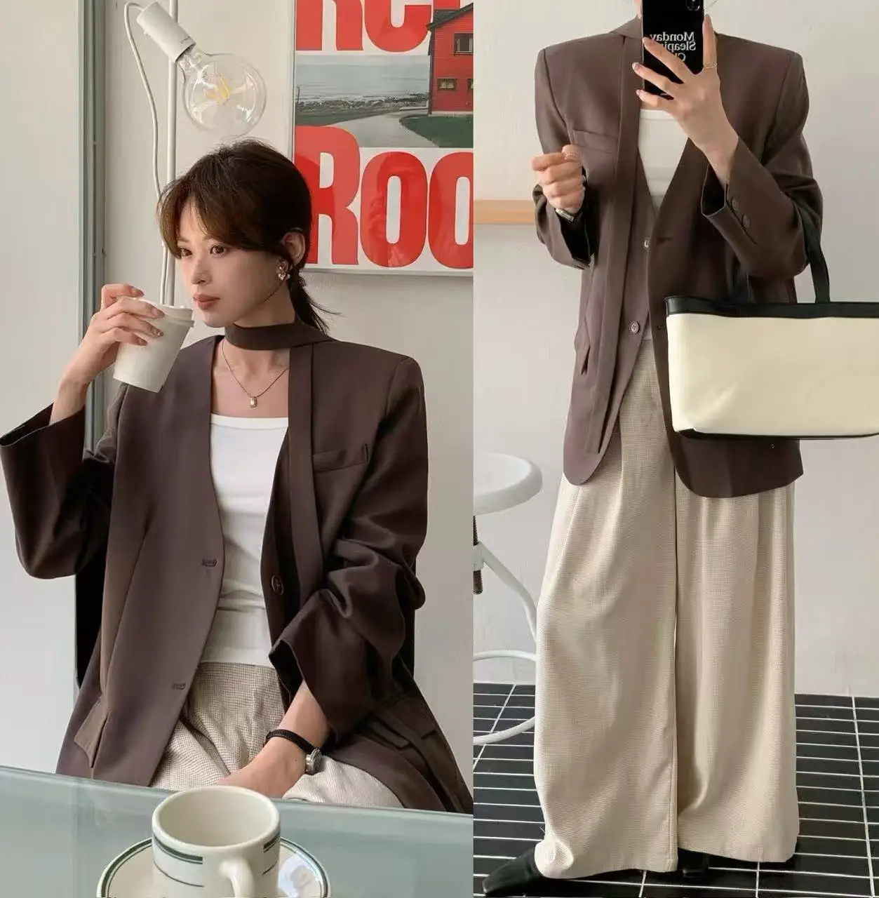 Autumn Korean Fashion Hepburn Overcoat Women V-neck Long-sleeve Single-breasted Chic Formal Coat Elegant Office Lady 100% Cotton
Autumn Korean Fashion Hepburn Overcoat Women V-neck Long-sleeve Single-breasted Chic Formal Coat Elegant Office Lady 100% Cotton