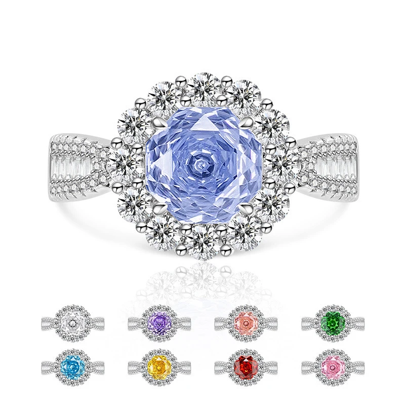 Beautiful rose-cut ring - 925 sterling silver jewelry. A fashionable and elegant gemstone jewelry gift suitable for women.
Beautiful rose-cut ring - 925 sterling silver jewelry. A fashionable and elegant gemstone jewelry gift suitable for women.