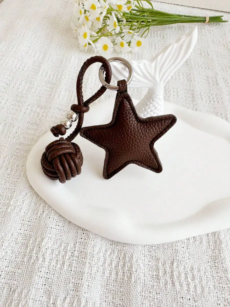 Litchi Texture Leather Pentagram Pendant Handmade Woven Ball Keychain Car Hanging Phone Strap Bag Charm Teacher Birthday Mother
Litchi Texture Leather Pentagram Pendant Handmade Woven Ball Keychain Car Hanging Phone Strap Bag Charm Teacher Birthday Mother