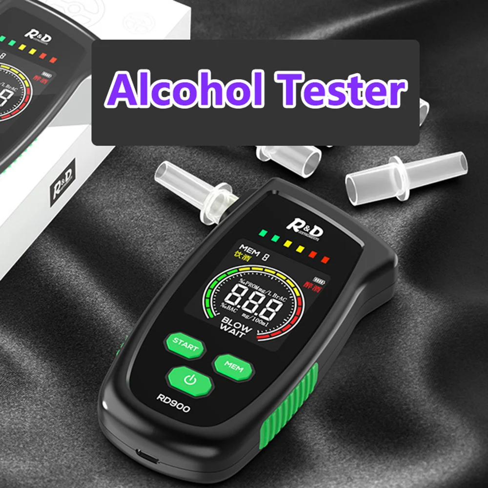RD900 Electronic Alcohol Tester Breath Tester Gas Alcohol Detector USB Charging LED Digital Display Gas Alcohol Test Instrument
RD900 Electronic Alcohol Tester Breath Tester Gas Alcohol Detector USB Charging LED Digital Display Gas Alcohol Test Instrument