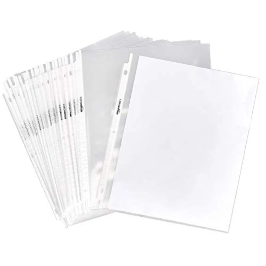 Sheet Protectors for 3 Ring Binder, Heavyweight, Acid-Free, Clear Plastic Sleeves, Letter Size, 8.5 x 11 Inch
Sheet Protectors for 3 Ring Binder, Heavyweight, Acid-Free, Clear Plastic Sleeves, Letter Size, 8.5 x 11 Inch