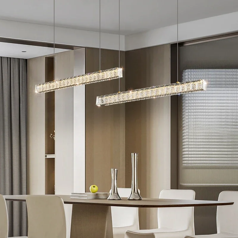 New modern dining room led chandelier luxury kitchen island hanging lighting fixture modern home decor rectangle crystal lamps
New modern dining room led chandelier luxury kitchen island hanging lighting fixture modern home decor rectangle crystal lamps