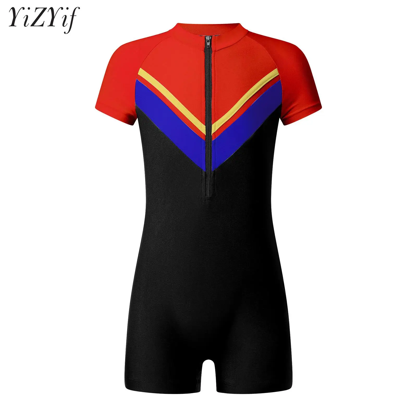 Kids Girls Short Sleeve Front Zipper Athletic Swimwear Quick Dry One Piece Swimsuit UV Rash Guard Sport Bathing Suit for Diving
Kids Girls Short Sleeve Front Zipper Athletic Swimwear Quick Dry One Piece Swimsuit UV Rash Guard Sport Bathing Suit for Diving
