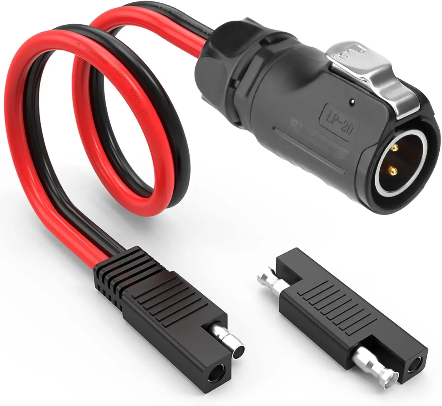 2-контактный промышленный круглый разъем питания 10AWG к кабелю-переходнику SAE, солнечную вилку Furion к разъему SAE, подходит для Furrion, Solar
2-контактный промышленный круглый разъем питания 10AWG к кабелю-переходнику SAE, солнечную вилку Furion к разъему SAE, подходит для Furrion, Solar