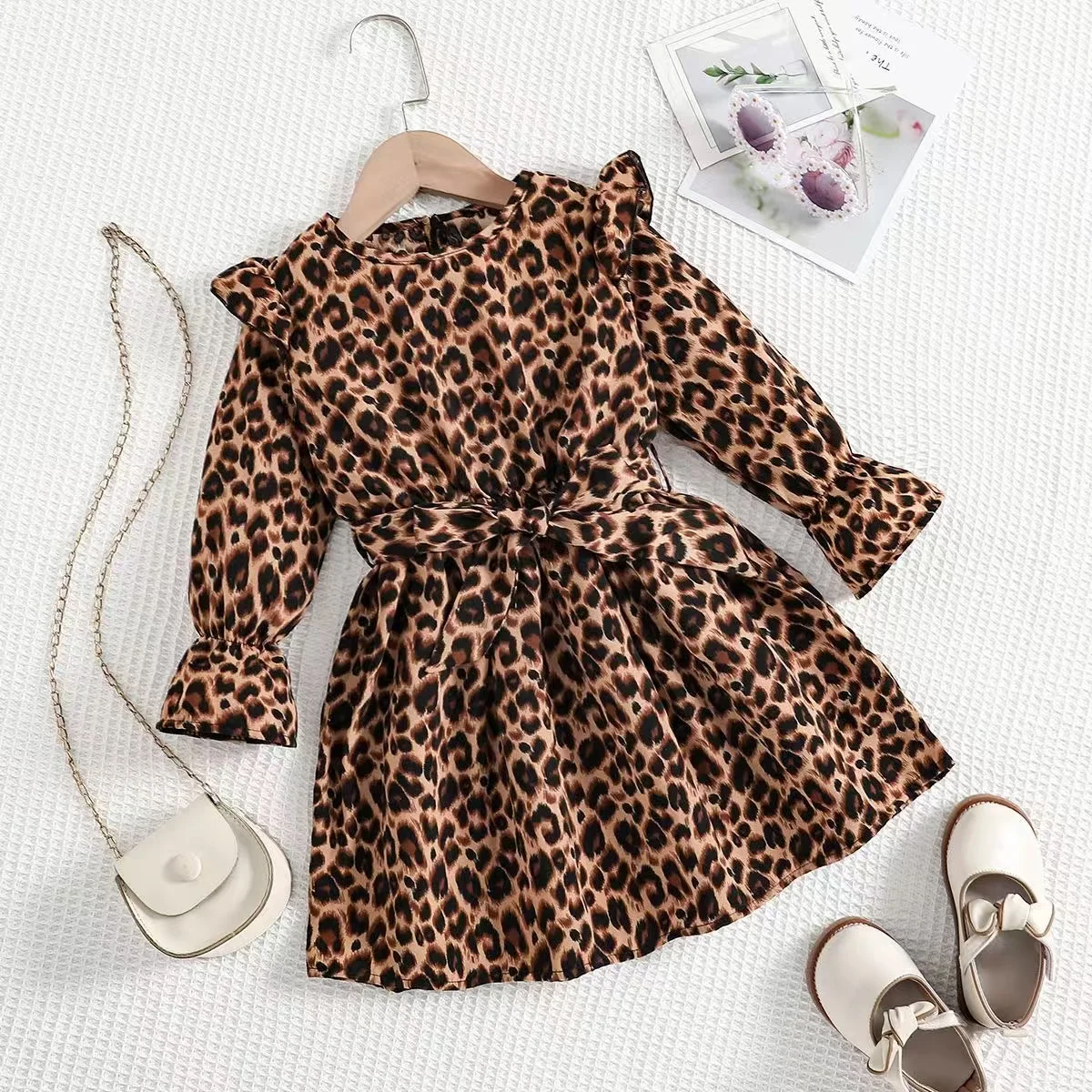 Girls' Autumn Dress Spring and Autumn New Style Trendy and Versatile Leopard Pattern Long Sleeve Princess Dress for Little Girls
Girls' Autumn Dress Spring and Autumn New Style Trendy and Versatile Leopard Pattern Long Sleeve Princess Dress for Little Girls