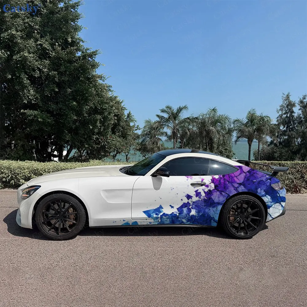 2pcs Blue-Purple Gradient Car Side Wraps, Self-Adhesive PVC Waterproof & Scratch-Resistant Stickers, Car Accessory Gift
2pcs Blue-Purple Gradient Car Side Wraps, Self-Adhesive PVC Waterproof & Scratch-Resistant Stickers, Car Accessory Gift