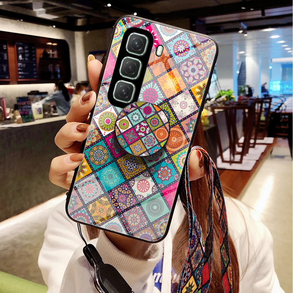 For Infinix Hot 50 4G Case Retro Flower Tempered Glass Back Cover For Infinix Hot 50 4G Shockproof Bumper Funda
For Infinix Hot 50 4G Case Retro Flower Tempered Glass Back Cover For Infinix Hot 50 4G Shockproof Bumper Funda
