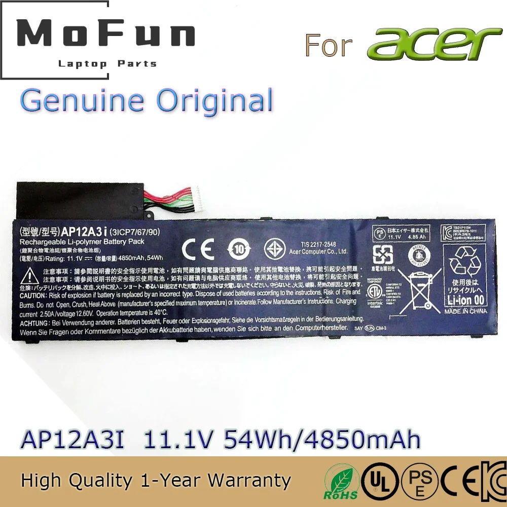 Brand New Original AP12A3i 11.1V 54Wh Notebook Battery for Acer Aspire M3 M3-481TG M3-581TG M5 M5-481TG AP12A4i
Brand New Original AP12A3i 11.1V 54Wh Notebook Battery for Acer Aspire M3 M3-481TG M3-581TG M5 M5-481TG AP12A4i