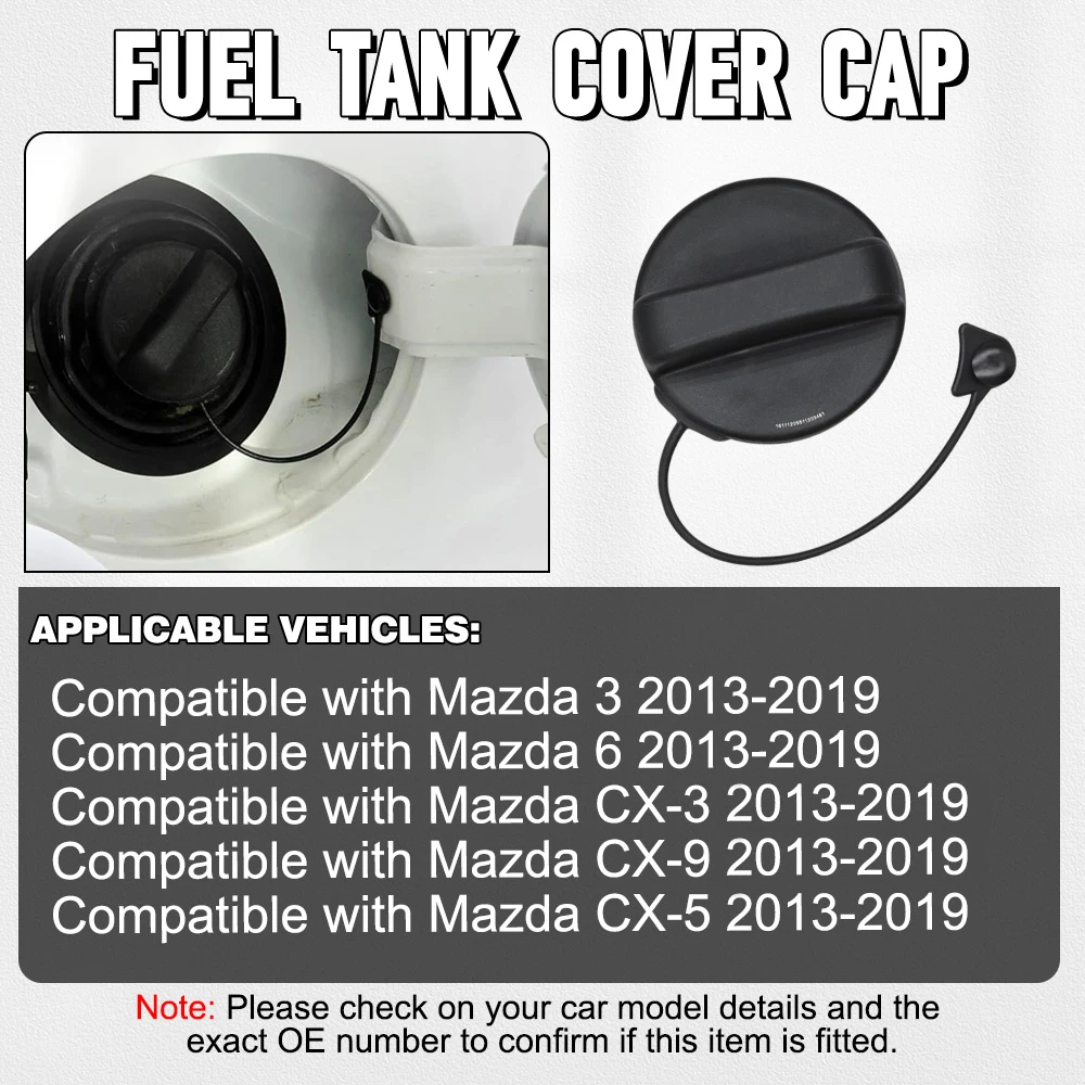 Car Fuel Tank Filler Cap for Mazda 3 6 CX-3 CX-9 CX-5 2013 2014 2015 2016 2017 2018 2019 KD35-42-250A KD3542250A
Car Fuel Tank Filler Cap for Mazda 3 6 CX-3 CX-9 CX-5 2013 2014 2015 2016 2017 2018 2019 KD35-42-250A KD3542250A
