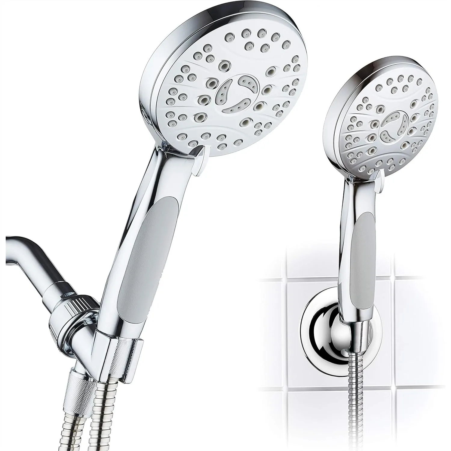 High Pressure Handheld Shower Head with 6 Settings, Extra Long 6-Foot Stainless Steel Hose, Anti-Clog Jets, Anti-Slip Grip
High Pressure Handheld Shower Head with 6 Settings, Extra Long 6-Foot Stainless Steel Hose, Anti-Clog Jets, Anti-Slip Grip