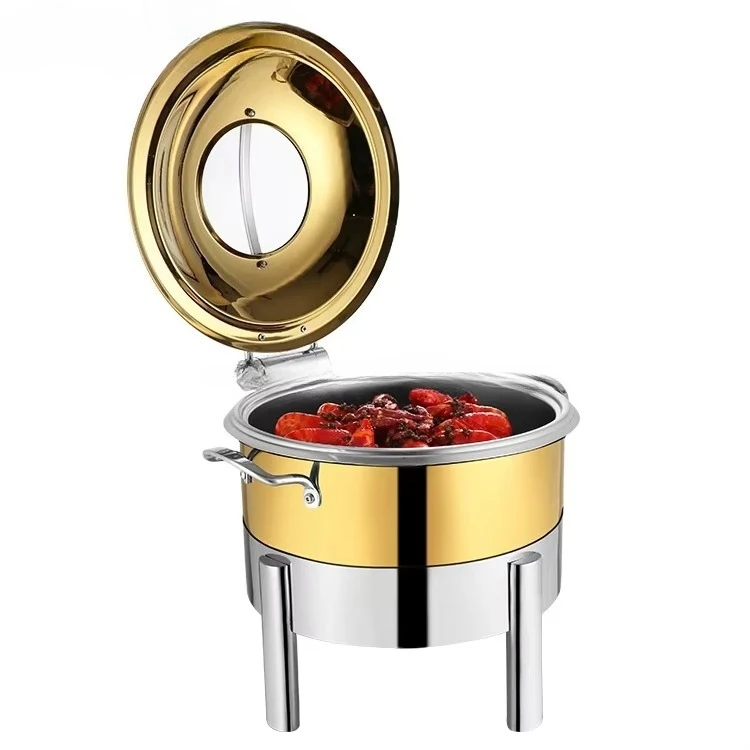 Catering Supplies 5L Round Hot Pot Dawlish Gold Hot Pot with Visible Glass Cover
Catering Supplies 5L Round Hot Pot Dawlish Gold Hot Pot with Visible Glass Cover