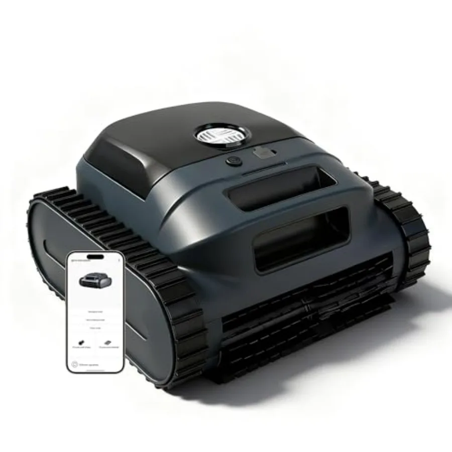 Cordless Robotic Pool Vacuum Cleaner for above ground/inground pools up to 2000 sq. ft, white ABS plastic, intelligent route pl
Cordless Robotic Pool Vacuum Cleaner for above ground/inground pools up to 2000 sq. ft, white ABS plastic, intelligent route pl