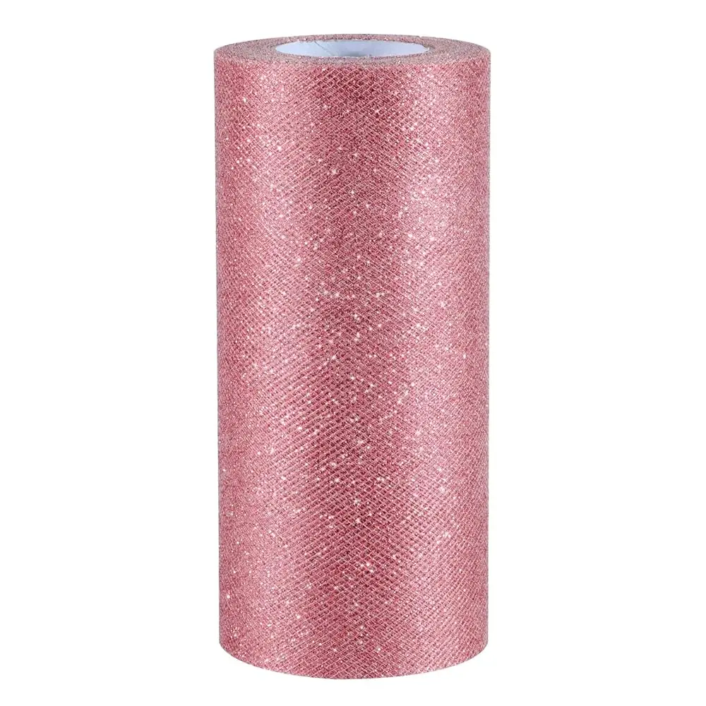 Glitter Tulle Roll Sparkling Tulle Ribbon Fabric Spool for Wedding Decoration Gift Wrapping, 6 Inch by 25 Yards (Rose Gold)
Glitter Tulle Roll Sparkling Tulle Ribbon Fabric Spool for Wedding Decoration Gift Wrapping, 6 Inch by 25 Yards (Rose Gold)