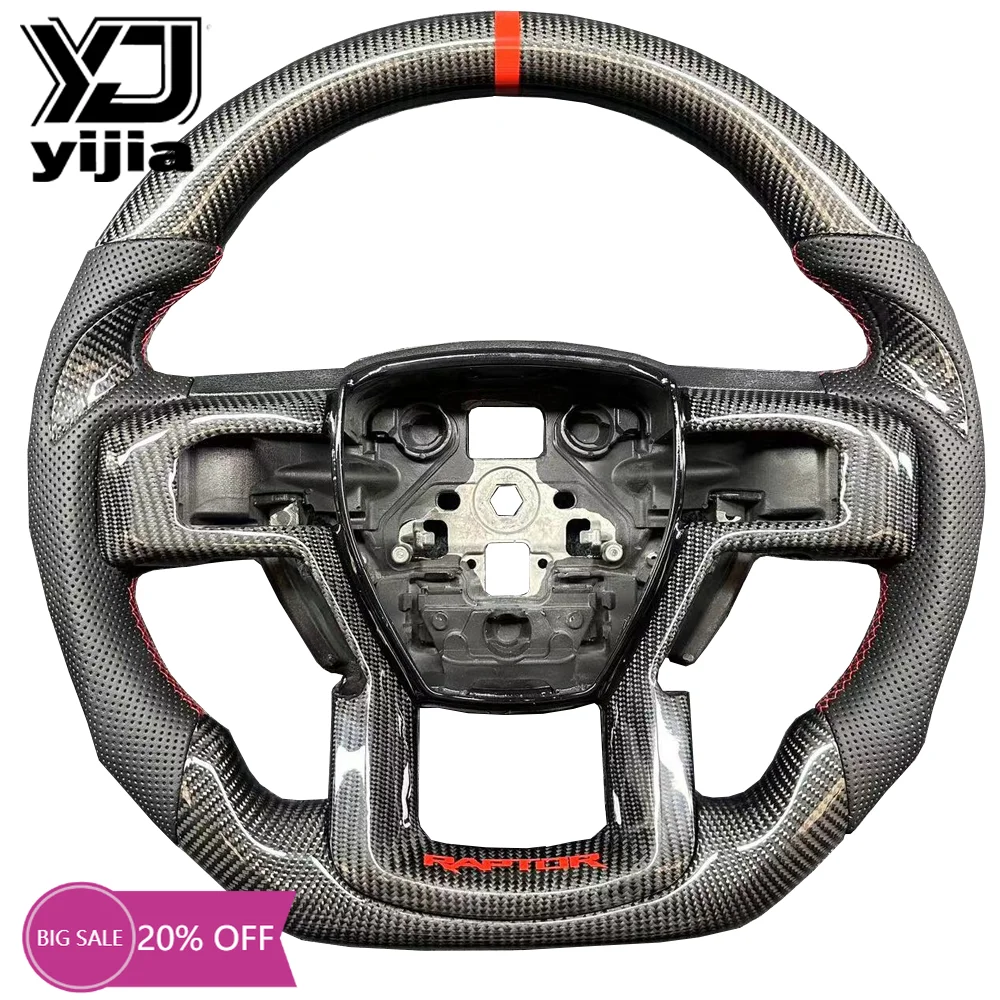 Forged Carbon Fiber Sport Steering Wheel for Ford Raptor Ranger F150 2015-2025 Perforated Leather Red Stitching Without airbags
Forged Carbon Fiber Sport Steering Wheel for Ford Raptor Ranger F150 2015-2025 Perforated Leather Red Stitching Without airbags