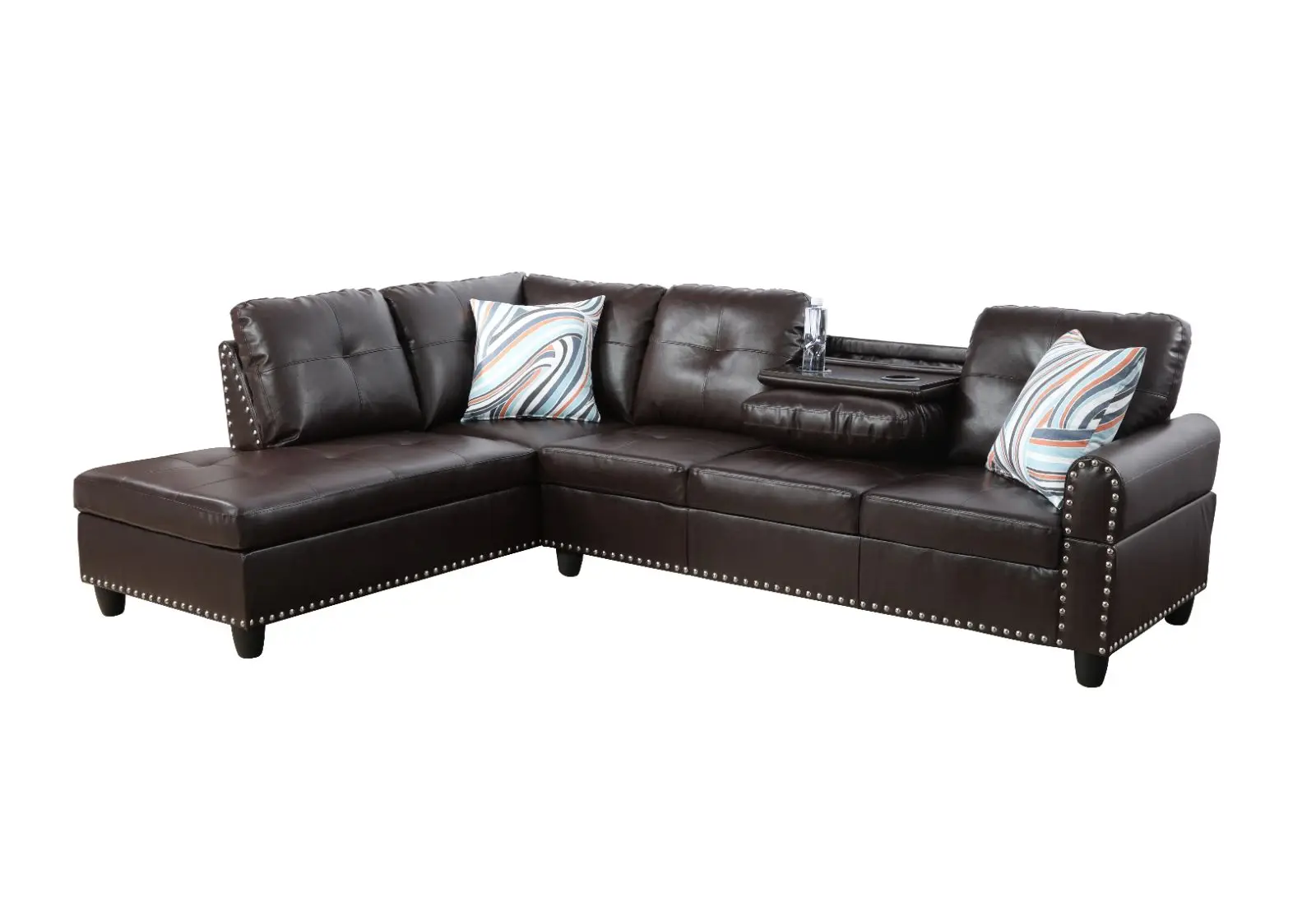 Brown Faux Leather Synthetic Leather 3-Piece Sofa Set minimalist sofa
Brown Faux Leather Synthetic Leather 3-Piece Sofa Set minimalist sofa