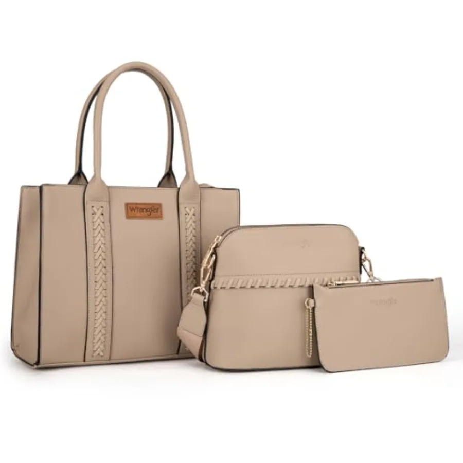 Wrangler 3Pcs Purses for Women Tote Bag Crossbody Handbag Sets with Strap
Wrangler 3Pcs Purses for Women Tote Bag Crossbody Handbag Sets with Strap