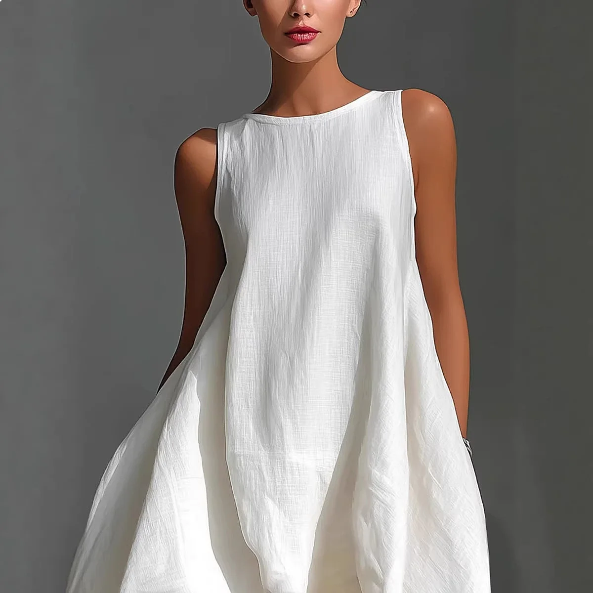Women's Asymmetric Hem Sleeveless Midi Dress Summer Casual Loose Dresses
Women's Asymmetric Hem Sleeveless Midi Dress Summer Casual Loose Dresses