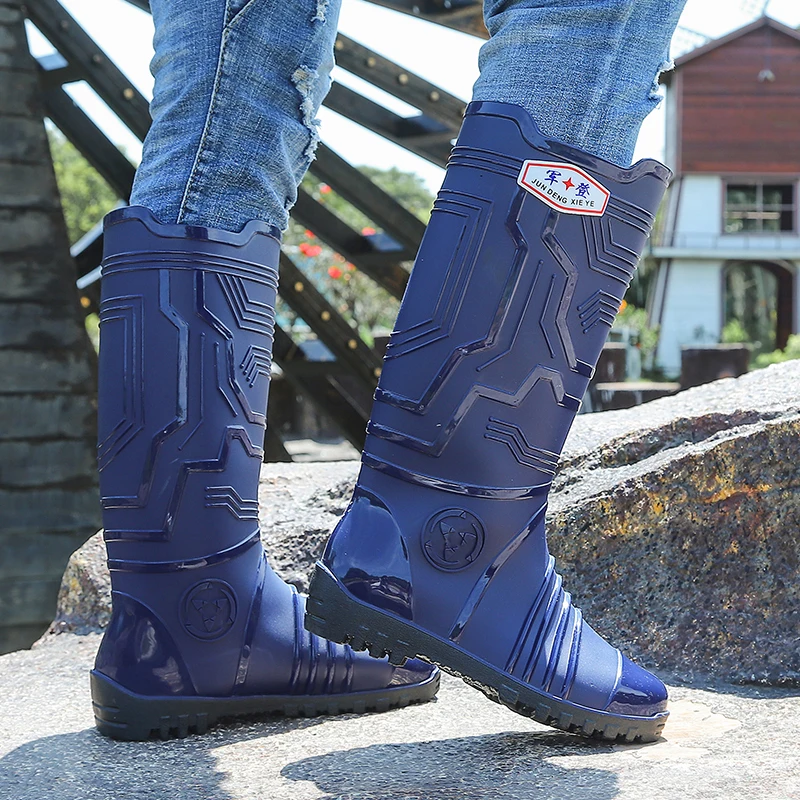 Men's High-Tube Work Boots Fashionable Waterproof Non-Slip Kitchen Duty Rain Boots Military Style All-Season Plastic Shoes
Men's High-Tube Work Boots Fashionable Waterproof Non-Slip Kitchen Duty Rain Boots Military Style All-Season Plastic Shoes
