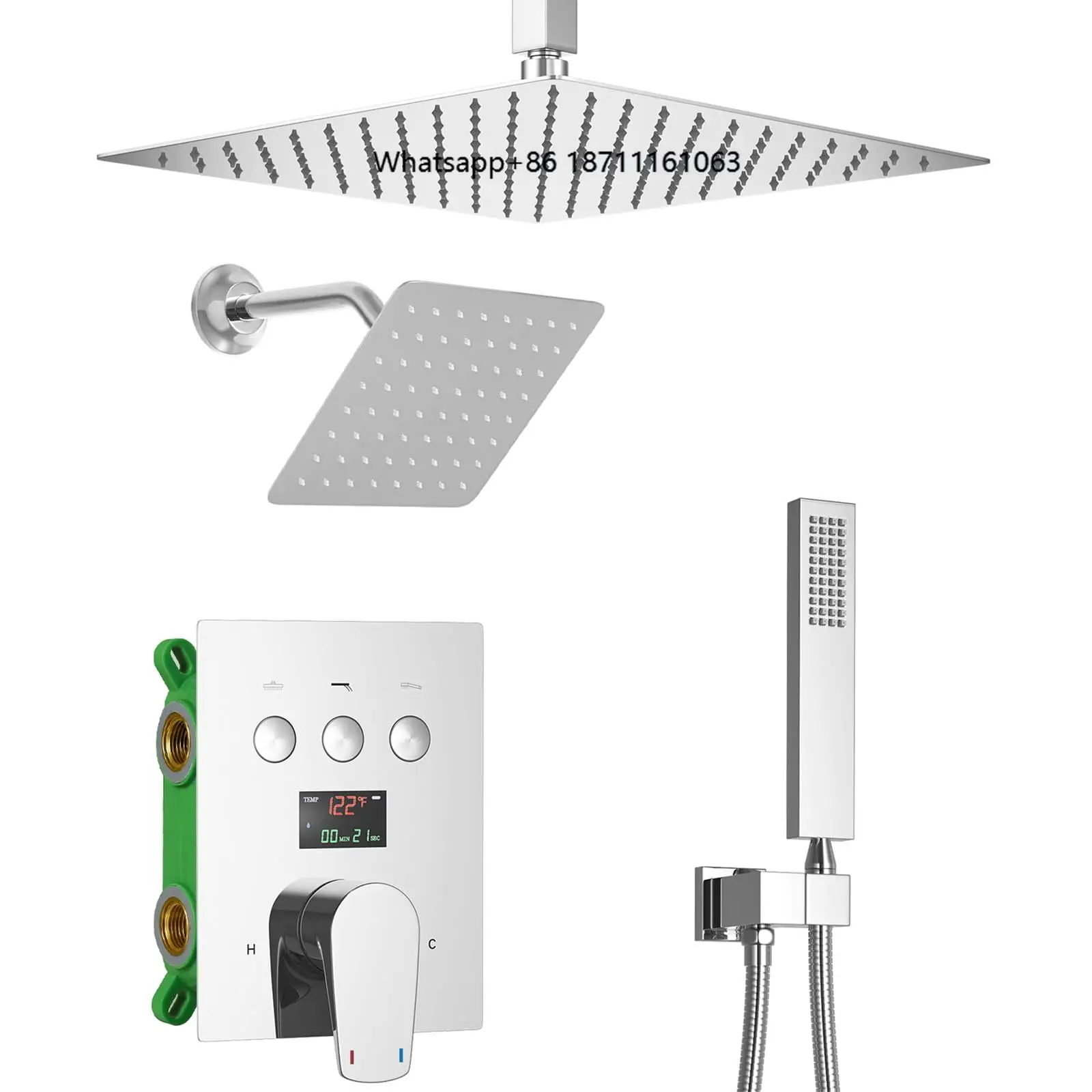 Chrome Shower System with Push Button Diverter Fixtures and Shower Faucet Set Modern Design Easy Installation 3-Year Warranty
Chrome Shower System with Push Button Diverter Fixtures and Shower Faucet Set Modern Design Easy Installation 3-Year Warranty