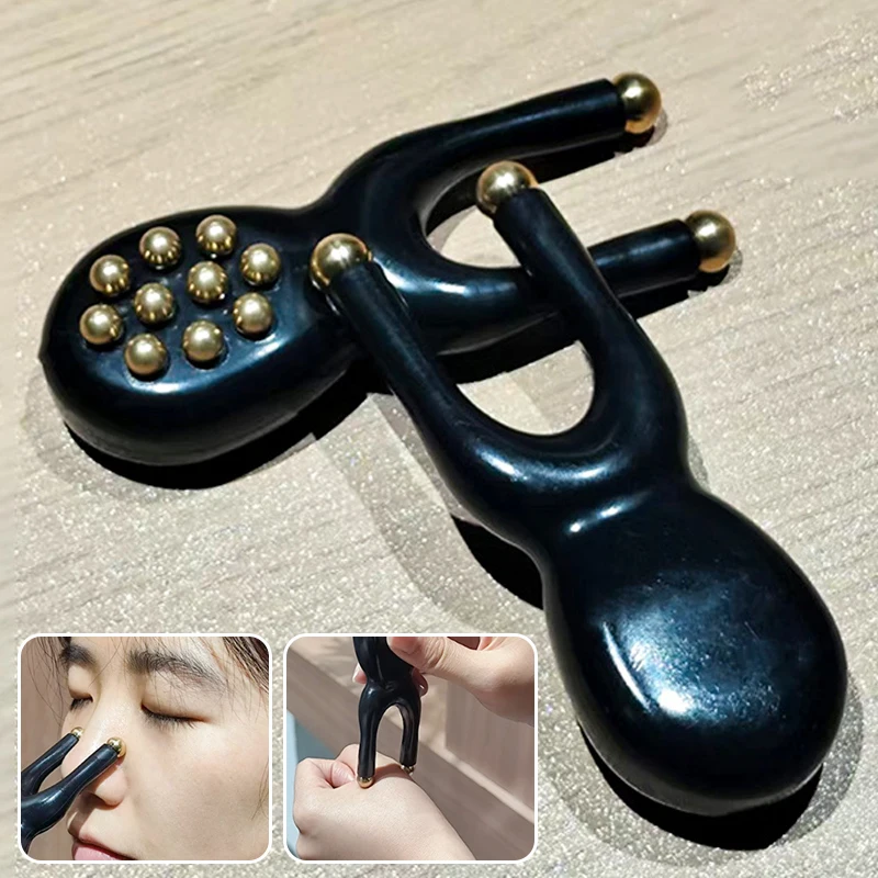 Nose Guasha Massage Tool Meridian Brush Brass Bead Handheld Comb Antistatic For Face Nose Eye Relaxation Spot Meridians Acupoint
Nose Guasha Massage Tool Meridian Brush Brass Bead Handheld Comb Antistatic For Face Nose Eye Relaxation Spot Meridians Acupoint