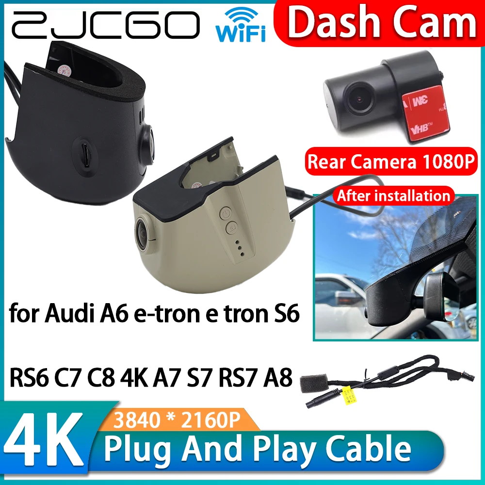 ZJCGO for Audi A6 e-tron e tron S6 RS6 C7 C8 4K A7 S7 RS7 A8 S8 D4 4H D5 4N 4K Wifi DVR Video Recorder Dash Cam Front Rear Camer
ZJCGO for Audi A6 e-tron e tron S6 RS6 C7 C8 4K A7 S7 RS7 A8 S8 D4 4H D5 4N 4K Wifi DVR Video Recorder Dash Cam Front Rear Camer