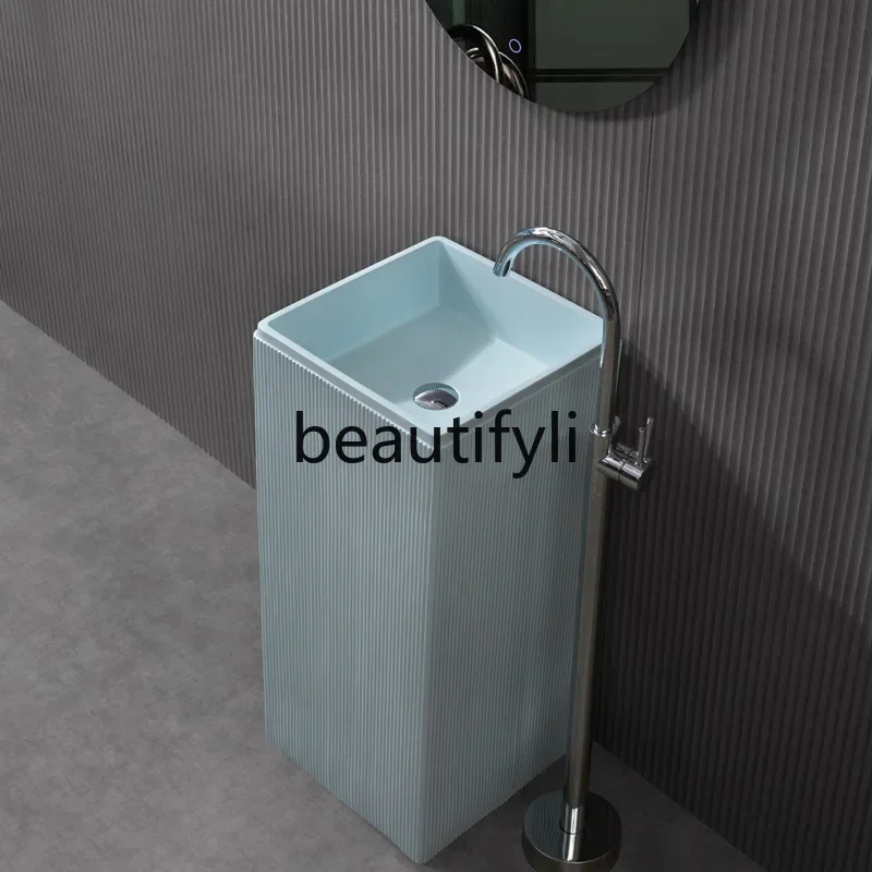 ss25 Shallow sea blue column type wash basin integrated floor type bathroom wash basin artificial stone column basin
ss25 Shallow sea blue column type wash basin integrated floor type bathroom wash basin artificial stone column basin
